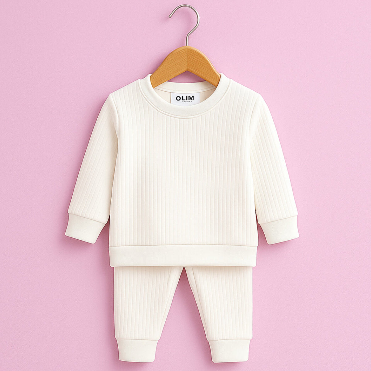Premium Polyester Cotton Body Warmer Set for Kids - Natural | OLINI